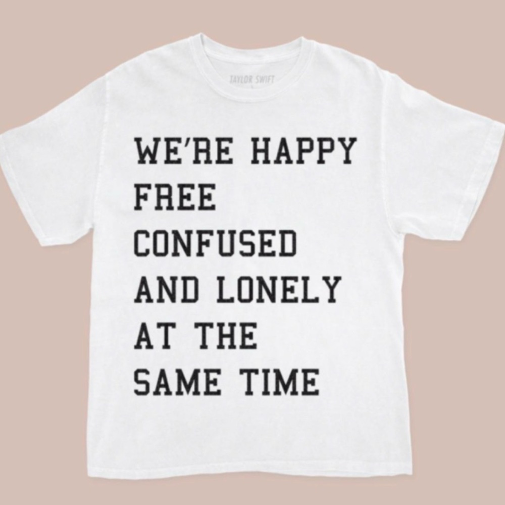 Taylor Swift- Happy Free Confused and Lonely tee - 2XL